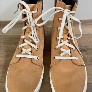 Tan High-Top women's Shoes